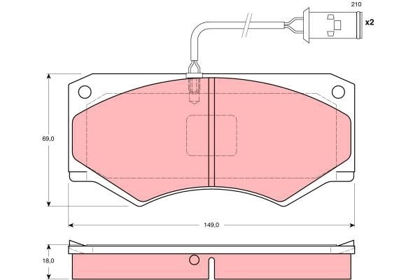 Тормозные колодки дисковые, комплект TRW GDB1248AT IKX N1K 1439901278 изображение 0