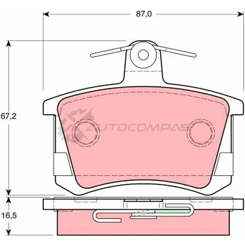 Тормозные колодки, комплект TRW 3322937266753 gdb1310 K7OB 1 1527839 изображение 0