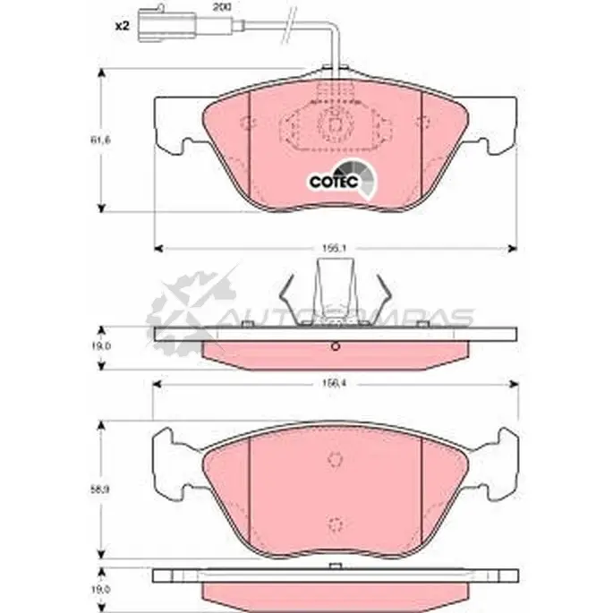 Тормозные колодки, комплект TRW 21 636 gdb1427 F3PEZ 1527970 изображение 0