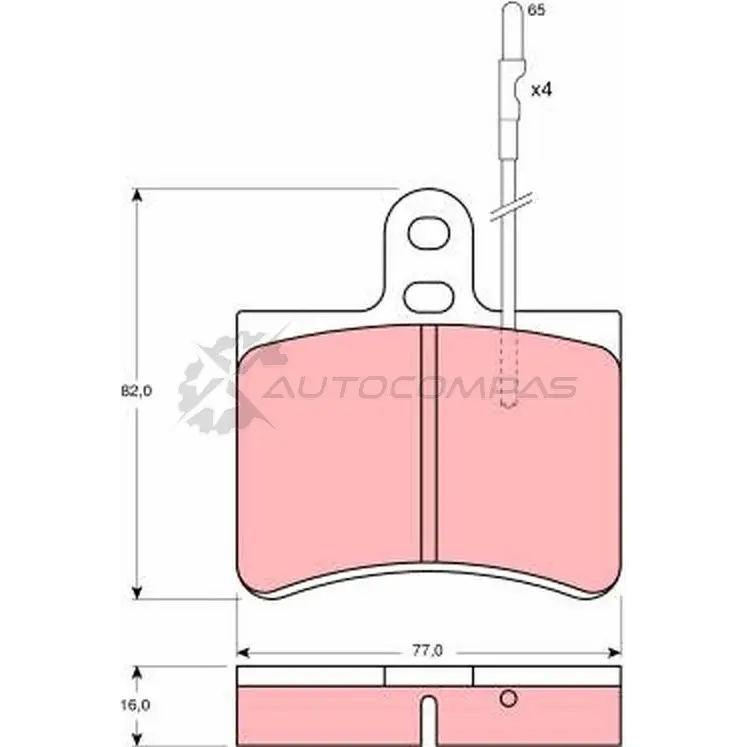 Тормозные колодки, комплект TRW gdb145 1527996 20 288 O47U1N изображение 0