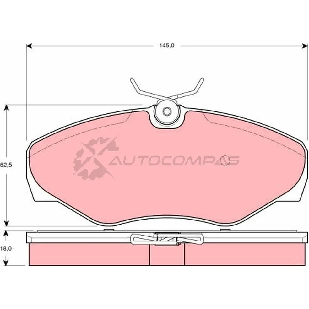 Тормозные колодки, комплект TRW 2 3099 gdb1466 5QFV6 1528016 - Изображение 1