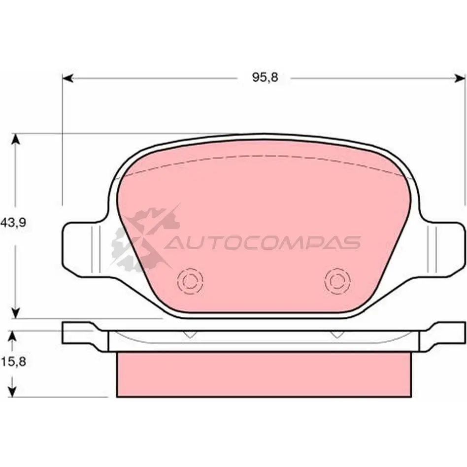Тормозные колодки, комплект TRW 23601 1528083 gdb1520 235 17 изображение 0
