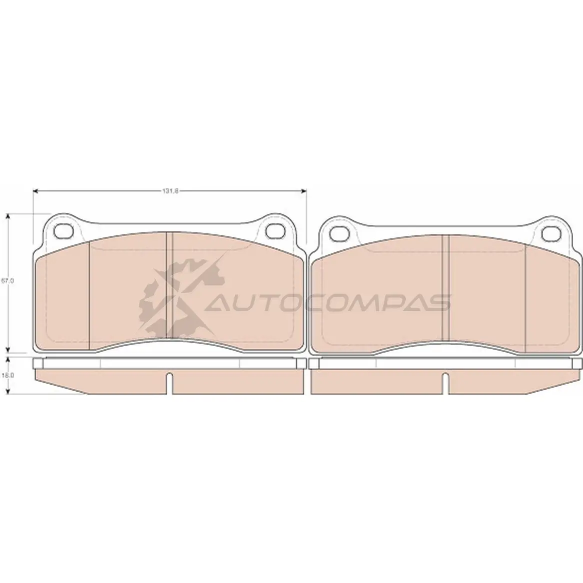 Тормозные колодки, комплект TRW 1528102 NNSSZ gdb1536 23 293 - Изображение 1