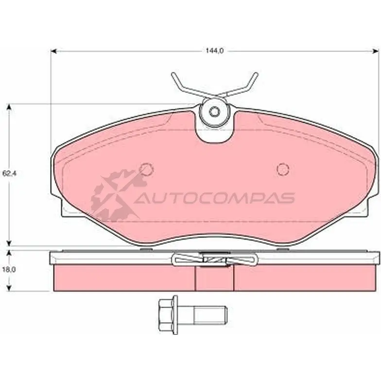 Тормозные колодки, комплект TRW 1528155 23 098 gdb1574 23099 - Изображение 1