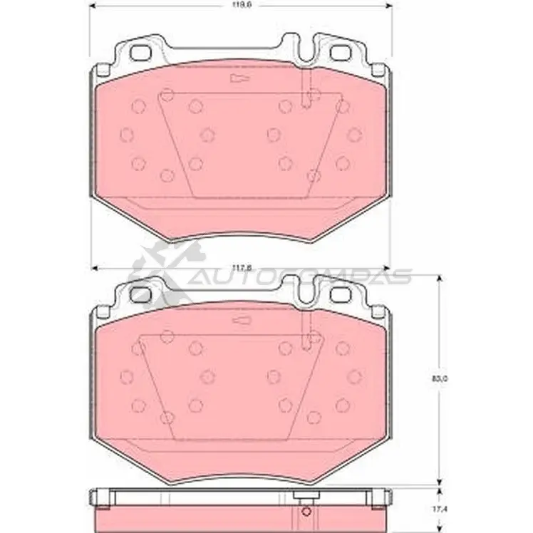 Тормозные колодки, комплект TRW 1528156 2 3285 DU7IL gdb1575