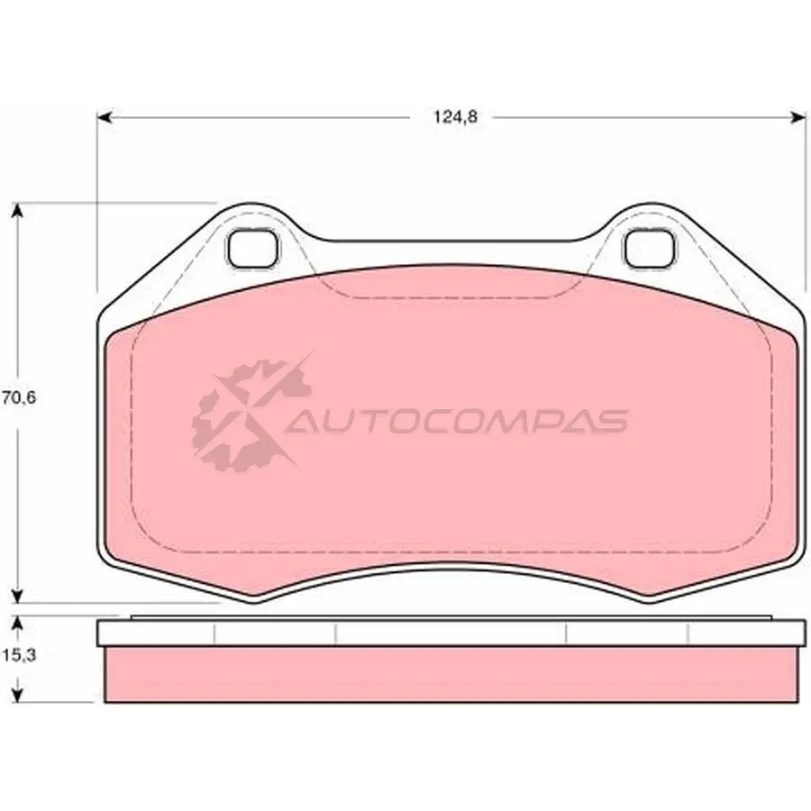 Тормозные колодки, комплект TRW 1528190 gdb1606 2 4162 FDM60 изображение 0