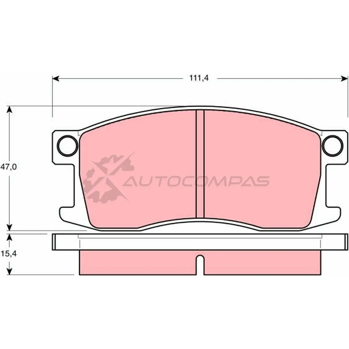 Тормозные колодки, комплект TRW 207 35 gdb185 PN2SJ 1528490 изображение 0