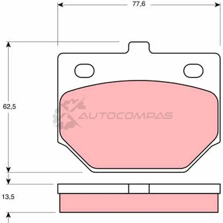 Тормозные колодки, комплект TRW 2056 0 1528508 gdb187 T6HYQ