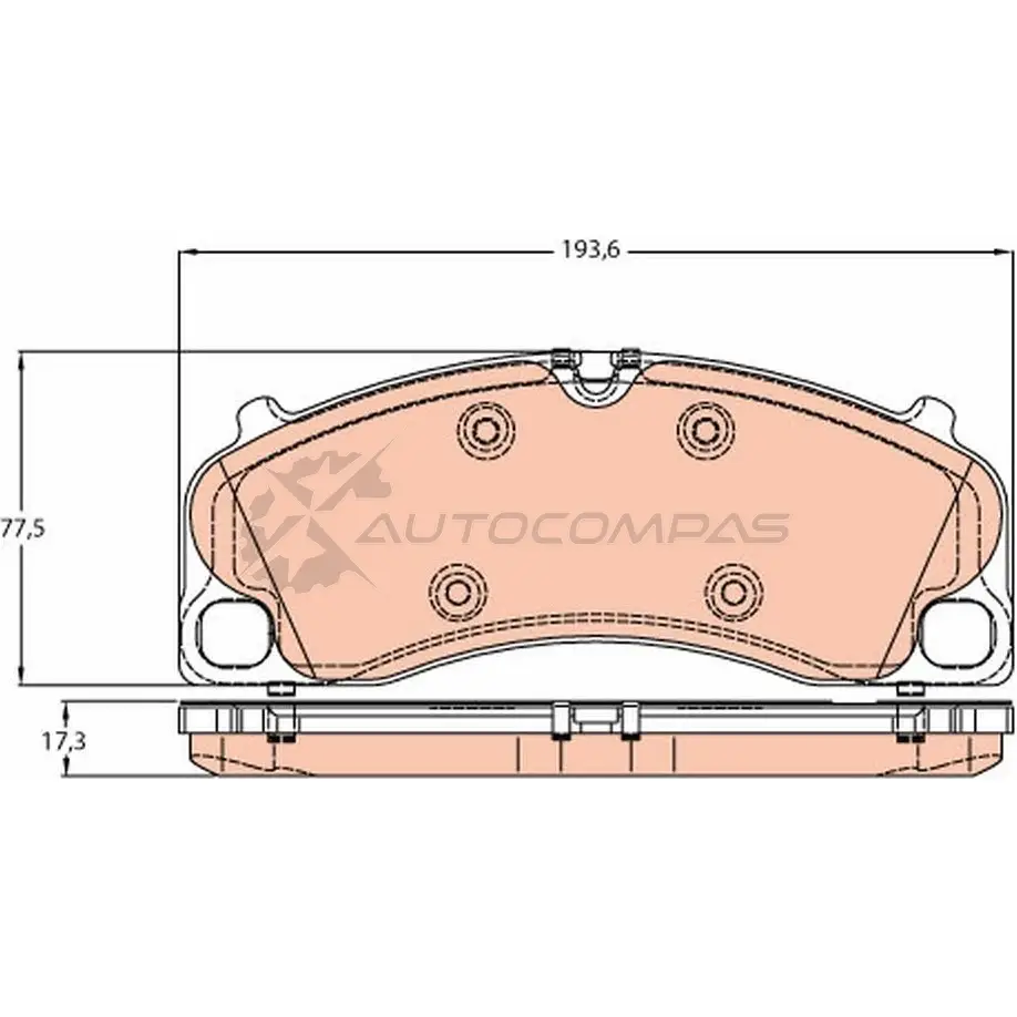 Тормозные колодки, комплект TRW 251 46 gdb1952 OAZ1U 1528589 изображение 0