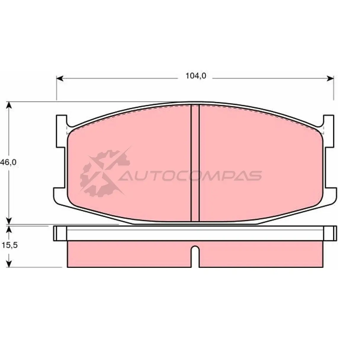 Тормозные колодки, комплект TRW gdb198 1528615 83OG0R 206 85