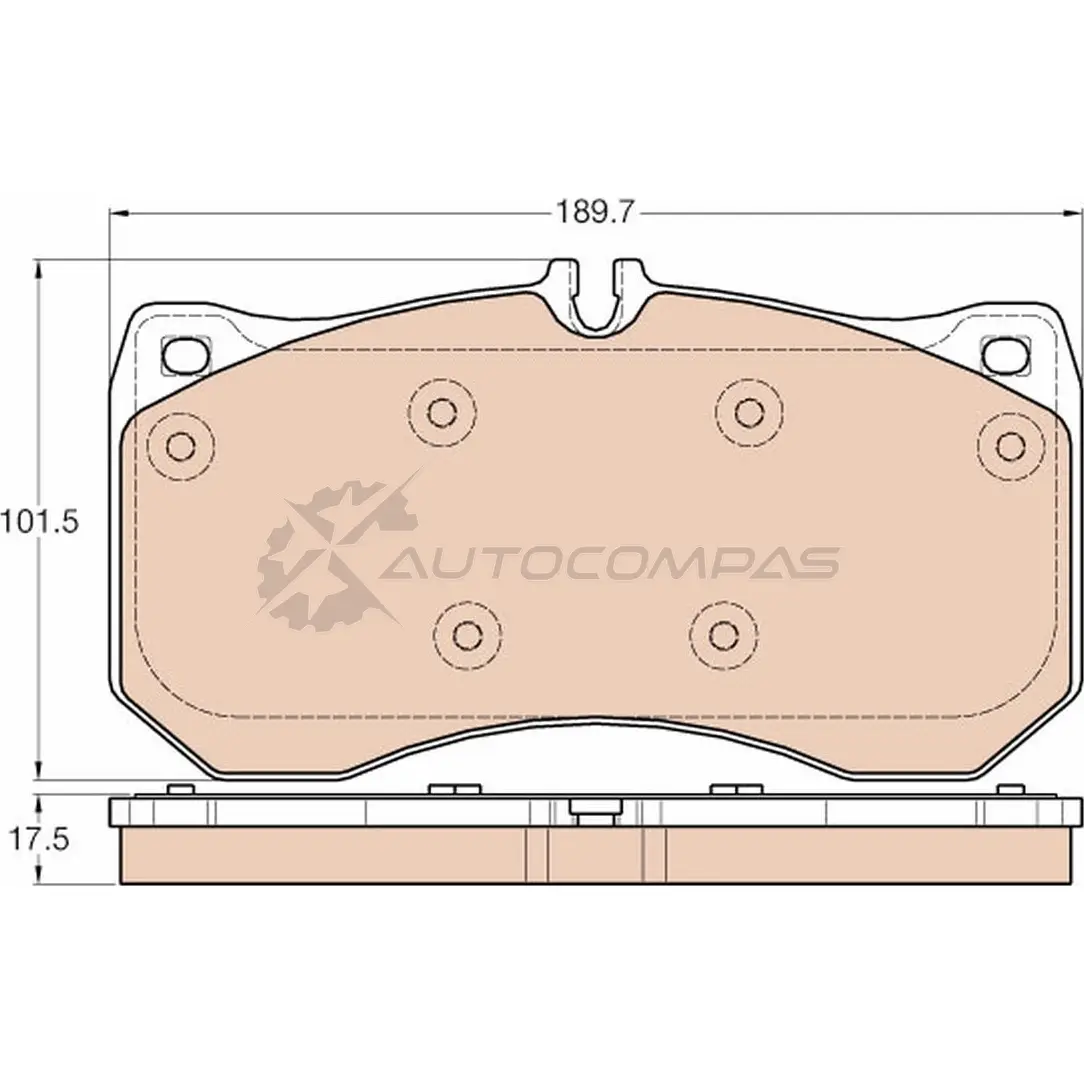 Тормозные колодки, комплект TRW QP6BZ 2 5111 gdb1996 1528626 изображение 0