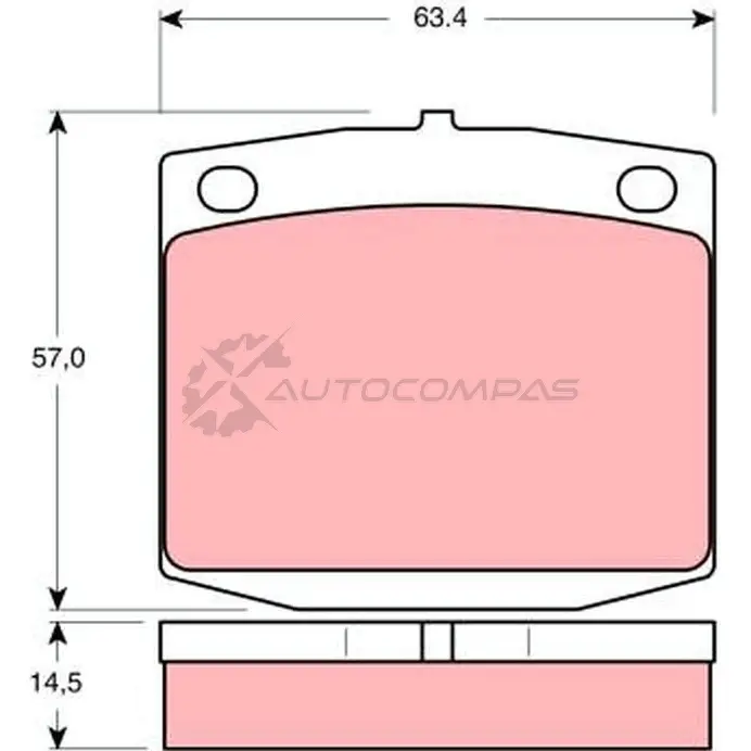 Тормозные колодки, комплект TRW M2694 2064 3 1528765 gdb235