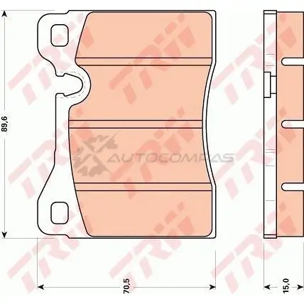 Тормозные колодки, комплект TRW 20 437 gdb270 1528789 AFC2WJ изображение 0