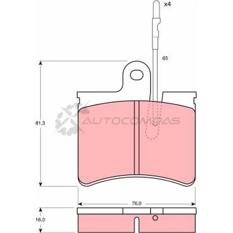Тормозные колодки, комплект TRW 1528803 gdb287 FKARH 2069 0
