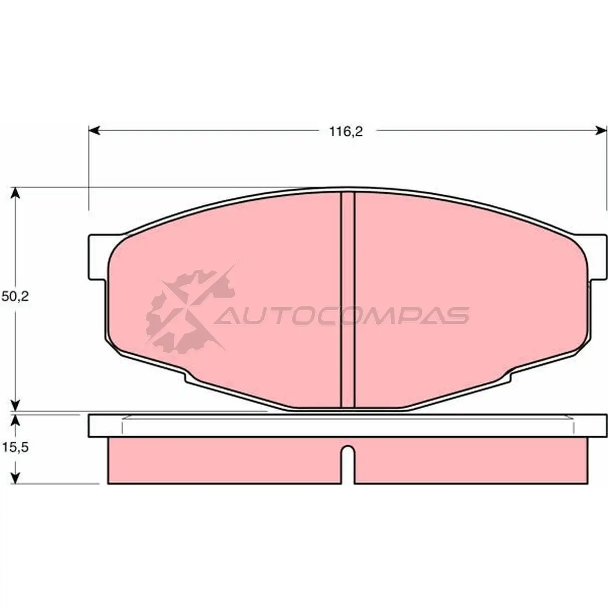 Тормозные колодки, комплект TRW 18N48Z 1528806 gdb293 210 42