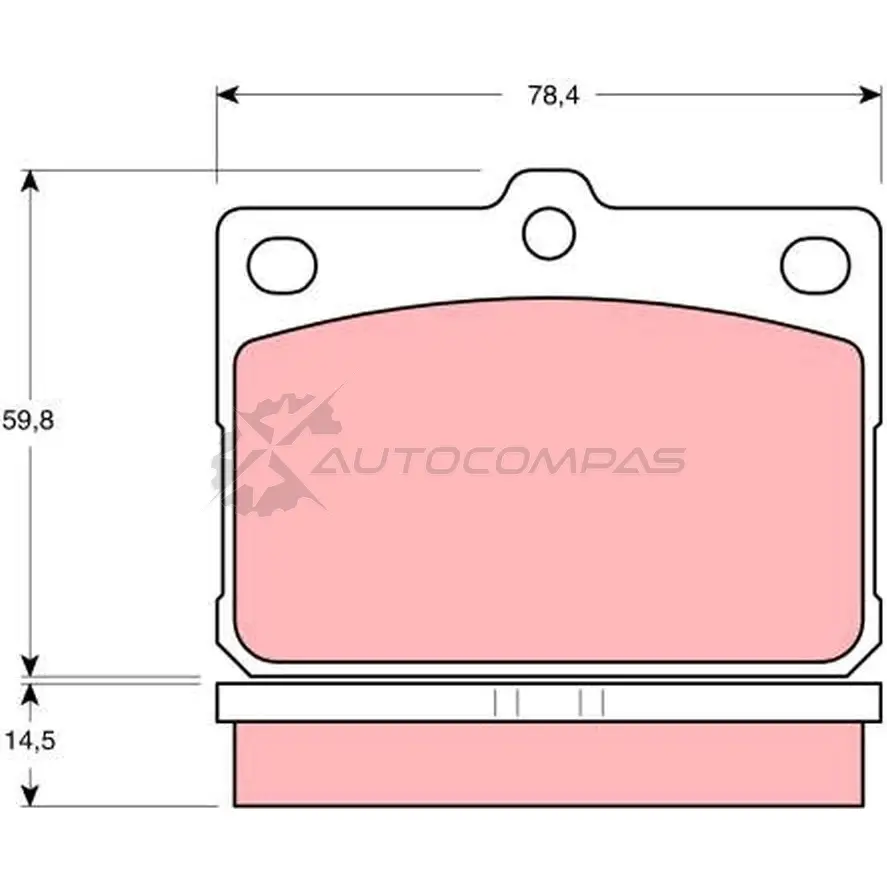 Тормозные колодки, комплект TRW 1528808 gdb295 E1I7ZT 207 03 изображение 0