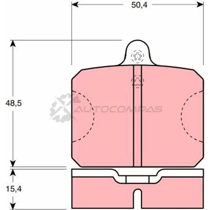 Тормозные колодки, комплект TRW gdb300 X1MUXH 2 0576 1528813