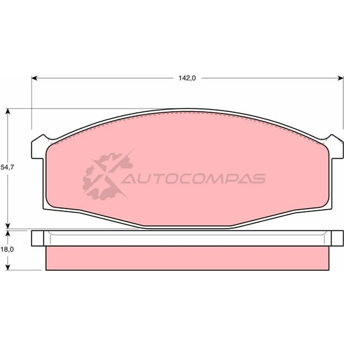 Тормозные колодки, комплект TRW DJ3EIMV 217 82 gdb3117 1528854