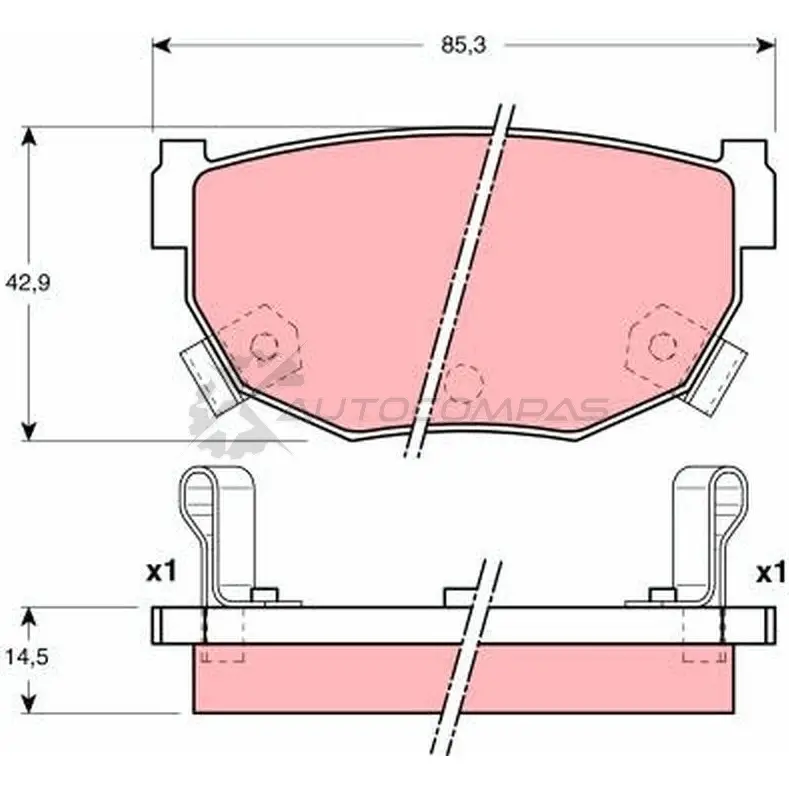 Тормозные колодки, комплект TRW gdb3143 3322937197804 1528870 VK E7HC4 изображение 0