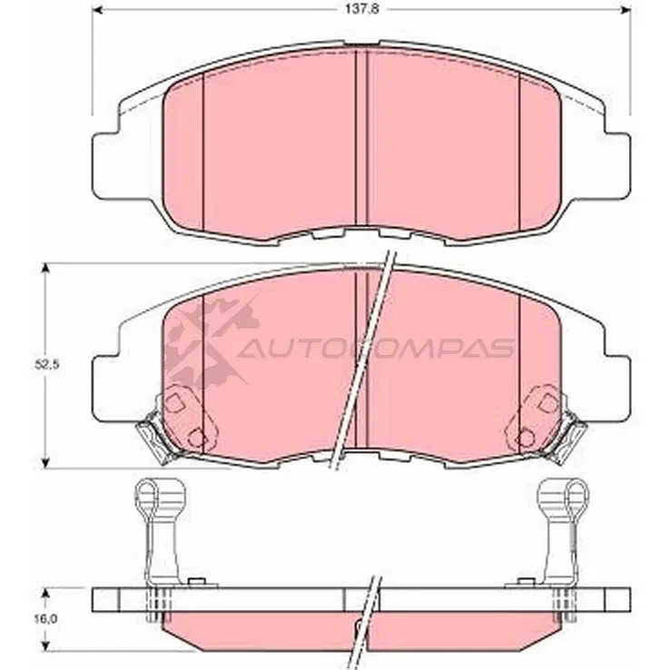 Тормозные колодки, комплект TRW 3322937197811 1528871 5E NWD gdb3144 изображение 0