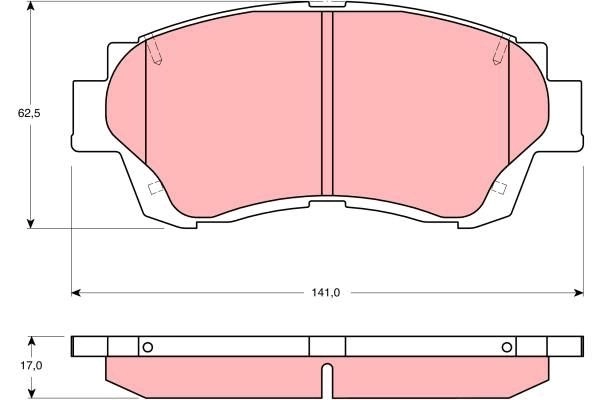 Тормозные колодки дисковые, комплект TRW T3 UAM 1439901365 GDB3155AT