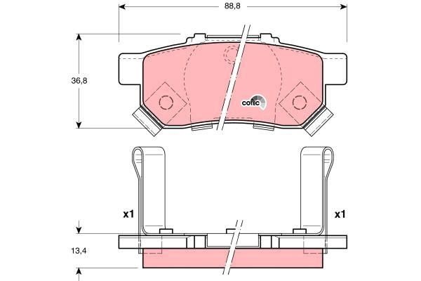 Тормозные колодки дисковые, комплект TRW GDB3174AT 1439901374 IZ9WMP 8 изображение 0