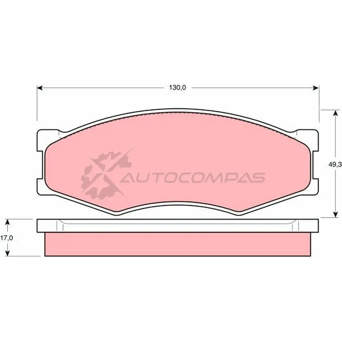Тормозные колодки, комплект TRW gdb318 1528903 210 99 JOE0CR - Изображение 1