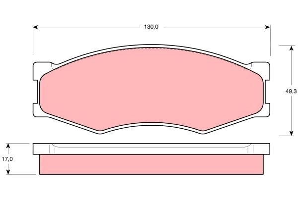 Тормозные колодки дисковые, комплект TRW T Z9YUP GDB318AT 1439901379 изображение 0