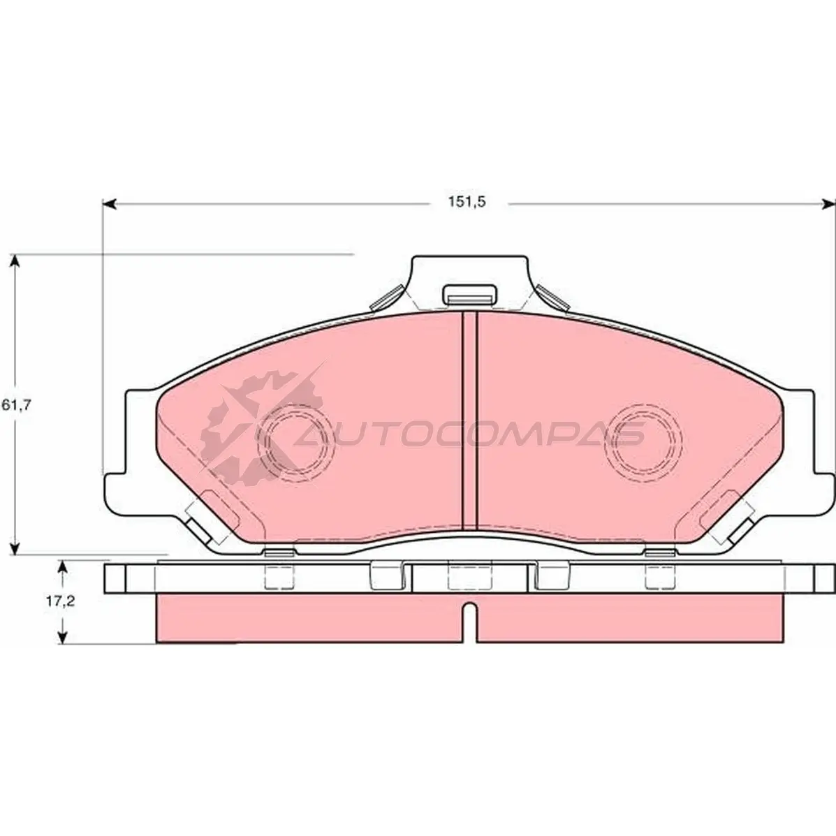 Тормозные колодки, комплект TRW 1528959 GXN4E gdb3238 23 540