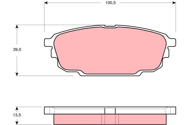 Тормозные колодки дисковые, комплект TRW RQ0A K GDB3305 3322937320028 1216924313 изображение 0