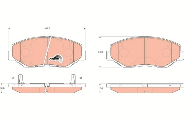 Тормозные колодки дисковые, комплект TRW GDB3325AT CB EO7 1439901446 изображение 0