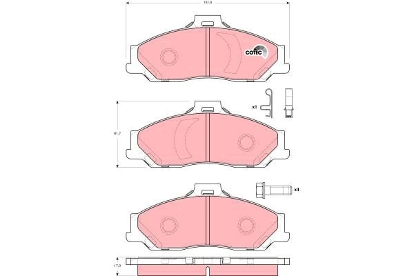 Тормозные колодки дисковые, комплект TRW GDB3353AT 1439901463 DFY8N K изображение 0