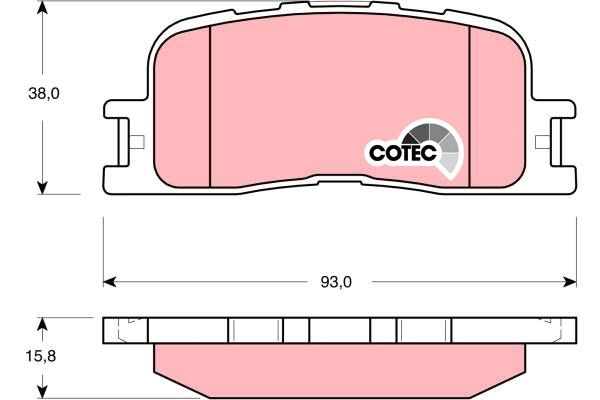 Тормозные колодки дисковые, комплект TRW 1439901470 4V O2G GDB3374AT изображение 0