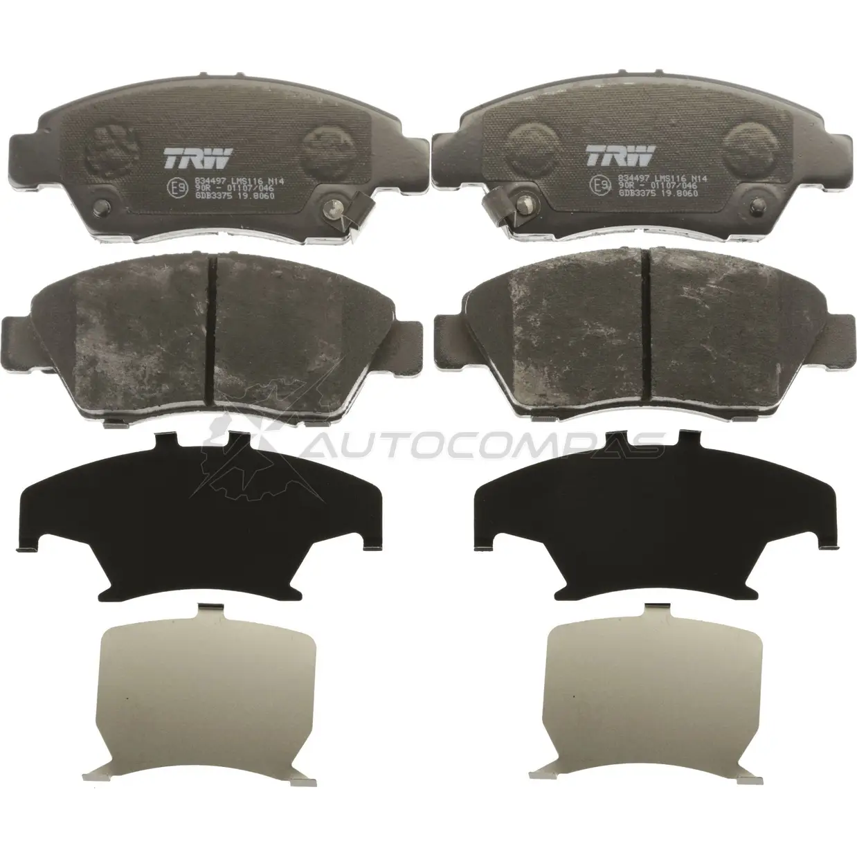 Тормозные колодки, комплект TRW 1529105 21695 2169 4 gdb3375 изображение 1