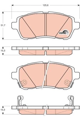 Тормозные колодки дисковые, комплект TRW GDB3437AT JY2DQ 7 1439901490 - Изображение 1