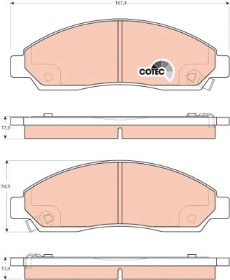 Тормозные колодки дисковые, комплект TRW CF IMK 1439901497 GDB3466AT изображение 0