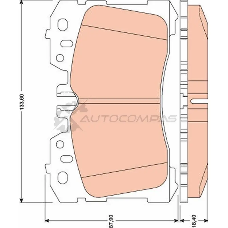 Тормозные колодки, комплект TRW 2424 5 EOIJA gdb3473 1529206 - Изображение 1