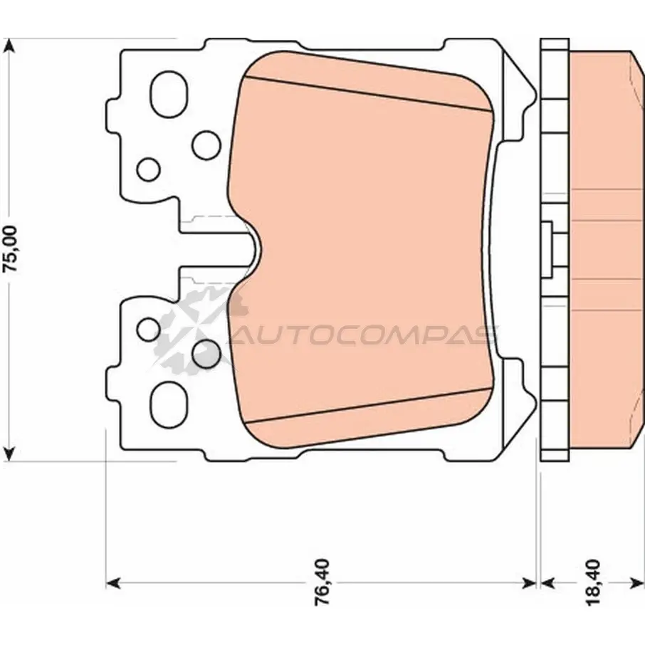 Тормозные колодки, комплект TRW 82UV9XF 24 244 gdb3475 1529208