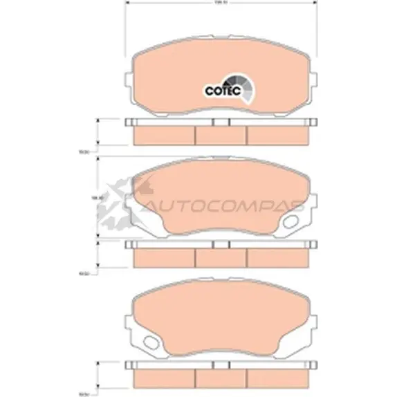 Тормозные колодки, комплект TRW 2924 9 gdb3492 29250 1529226 - Изображение 1