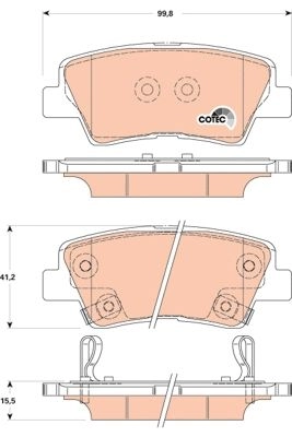 Тормозные колодки дисковые, комплект TRW M 2JXIYU 1439901500 GDB3494AT - Изображение 1