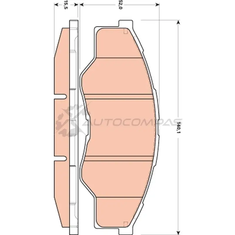Тормозные колодки, комплект TRW 1529234 D4X9LF 2 4567 gdb3500 изображение 0