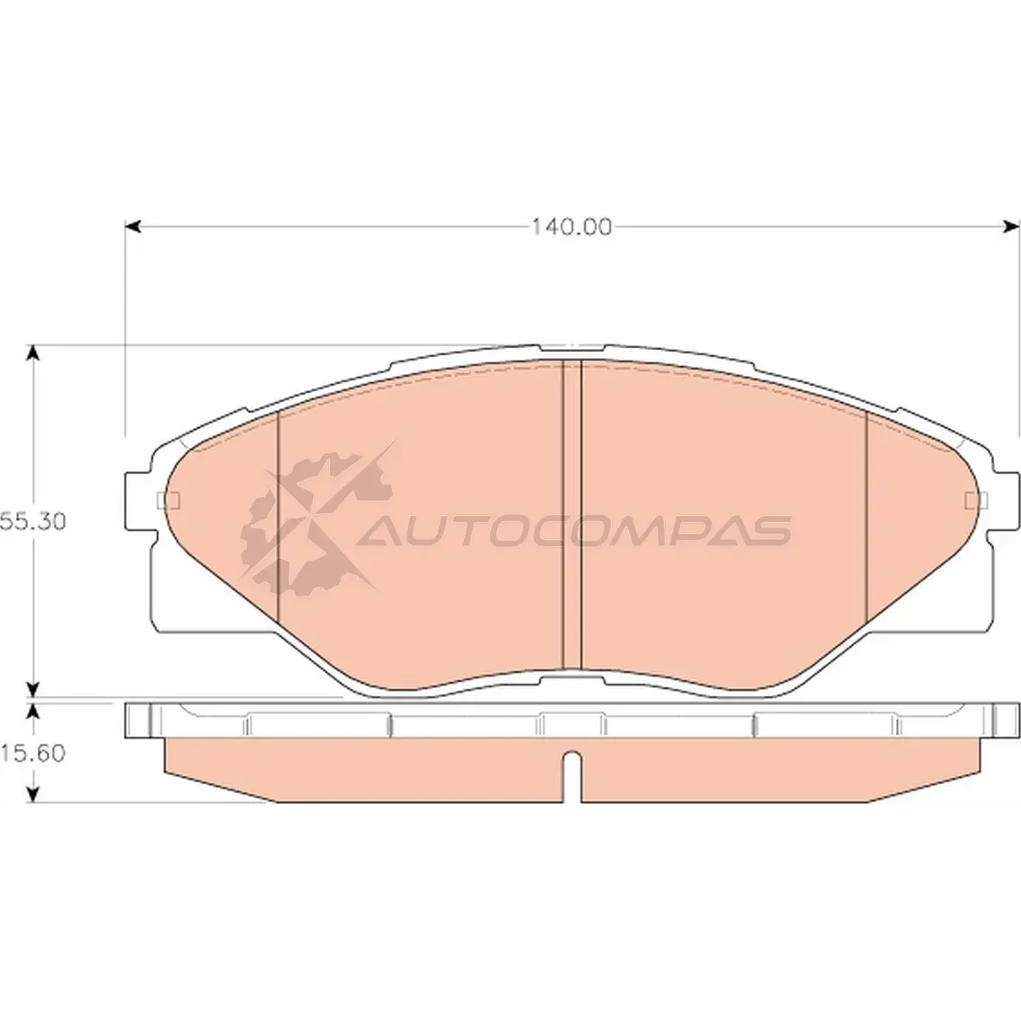 Тормозные колодки, комплект TRW gdb3532 1529264 252 46 2AJ0F изображение 0