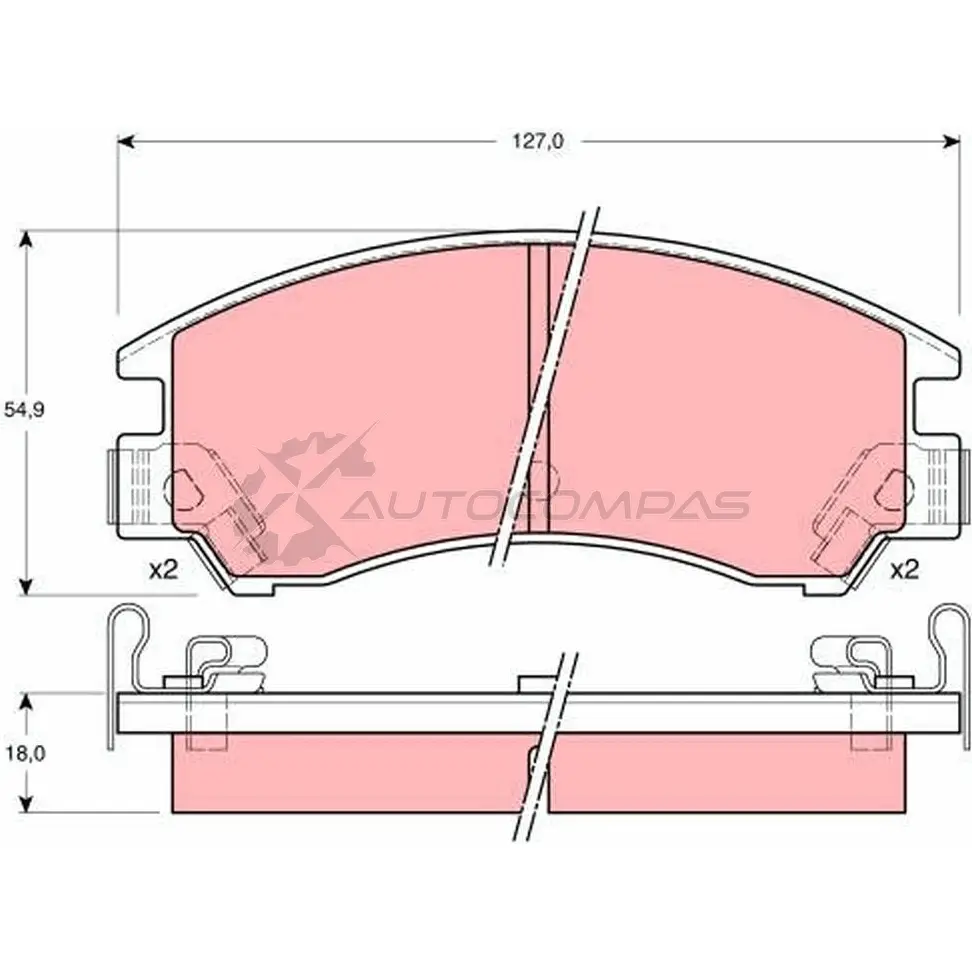 Тормозные колодки, комплект TRW 1529357 20113 gdb380 2 0112