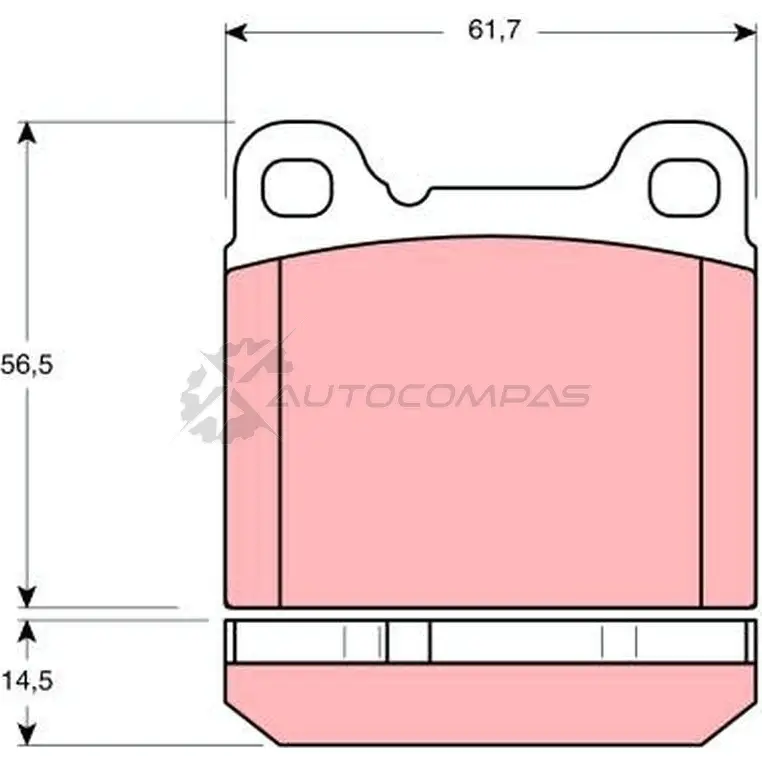Тормозные колодки, комплект TRW gdb391 U2EA51 1529366 20 755 изображение 0