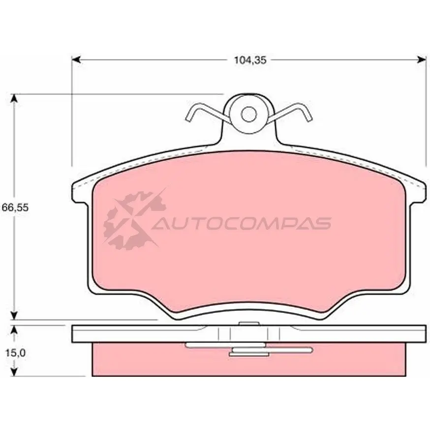 Тормозные колодки, комплект TRW 1529397 U0HP3 gdb403 20 574 изображение 0