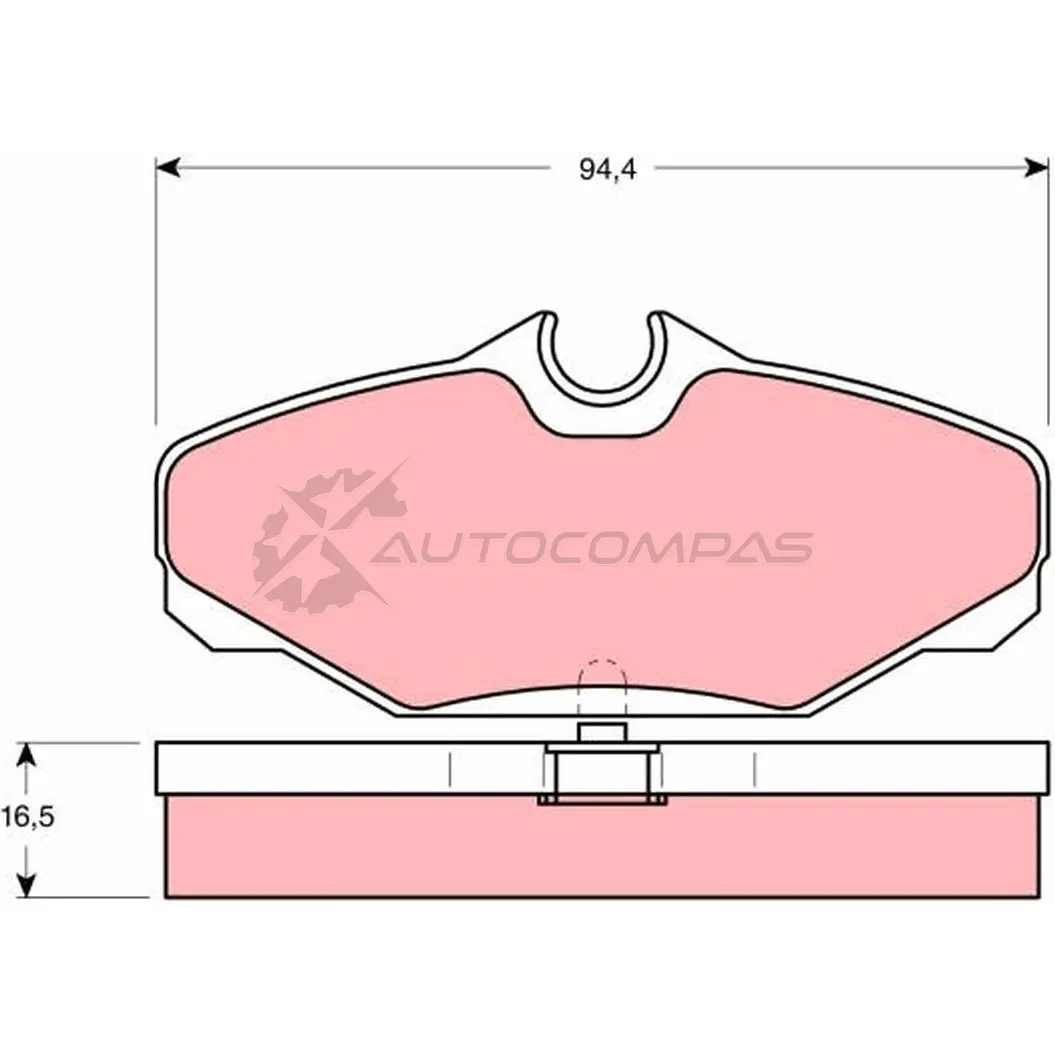 Тормозные колодки, комплект TRW 1529425 6XT RDS 3322937185917 gdb4062