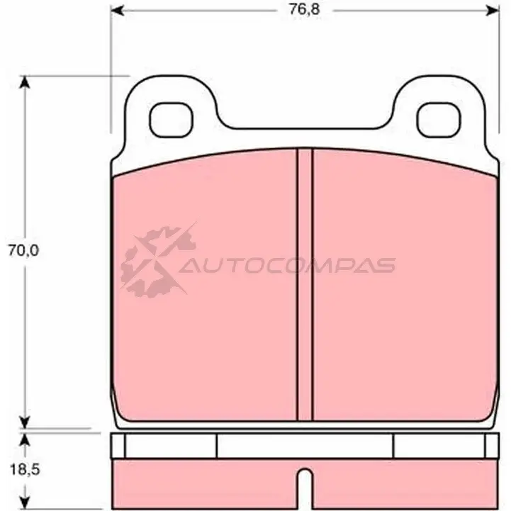 Тормозные колодки, комплект TRW gdb407 W0W4B 2001 1 1529433 изображение 0