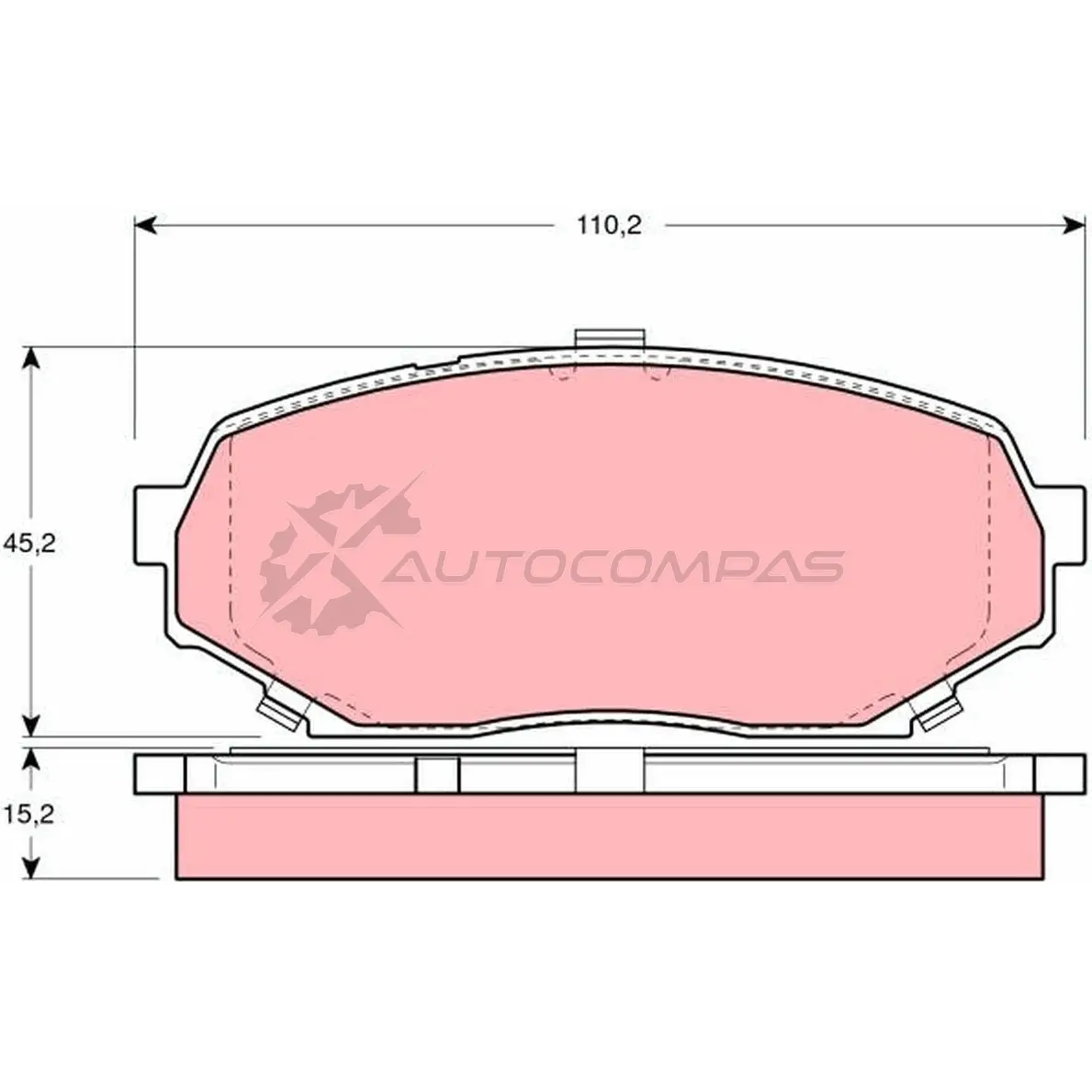 Тормозные колодки, комплект TRW 3322937197835 1529440 HZP1 ZJI gdb4079 изображение 0