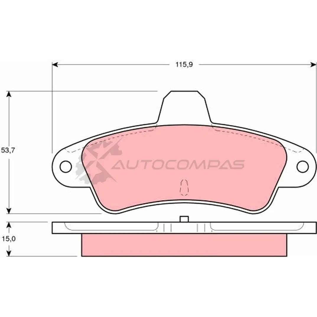 Тормозные колодки, комплект TRW 1529444 gdb4084 Q6YRRL 2 1586