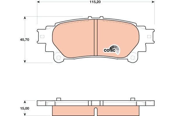 Тормозные колодки дисковые, комплект TRW 1439901535 M 6YKX GDB4174DT изображение 0